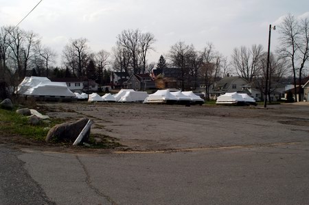 Devils Lake Amusement Park - Parking Lot In Front Of Pavillion (newer photo)